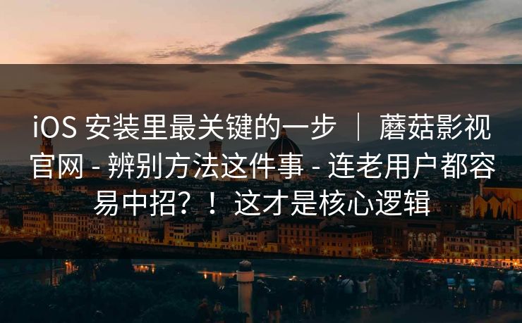 iOS 安装里最关键的一步 | 蘑菇影视官网 - 辨别方法这件事 - 连老用户都容易中招?!这才是核心逻辑 iOS 安装里最关键的一步 | 蘑菇影视官网 - 辨别方法这件事 - 连老用户都容易中招?!这才是核心逻辑